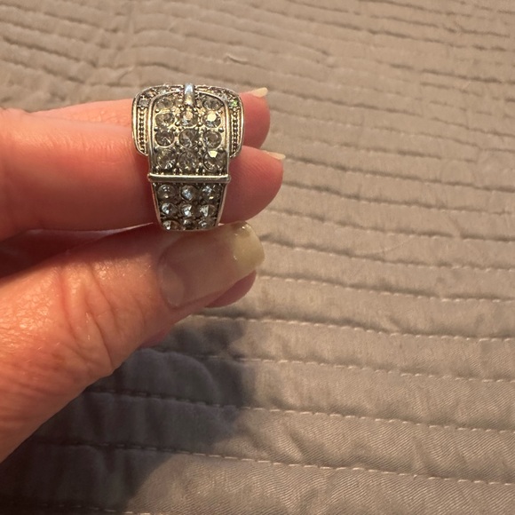 Crystal Filled Buckle Ring - Picture 2 of 4
